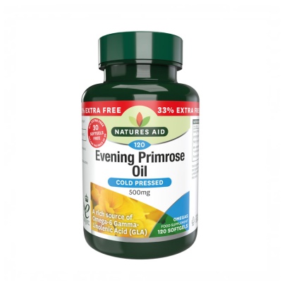 Natures Aid Evening Primrose Oil 500mg 120 caps (90+30 Free)